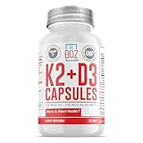 Dr. Boz Vitamin K2 (MK-7) + D3 Capsules with Bioperine® for Best Absorption | Vitamin D Supplement | Vitamin K Supplement | Vitamin K2 D3 Supplement [Bone Health | Heart Health]- 66 Count