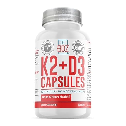 Dr. Boz Vitamin K2 (MK-7) + D3 Capsules with Bioperine® for Best Absorption | Vitamin D Supplement | Vitamin K Supplement | Vitamin K2 D3 Supplement [Bone Health | Heart Health]- 66 Count