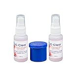 C-Clear Anti Fog Lens Cleaner for PPE Face Shields, Goggles and Safety Glasses - (2) 1 oz Spray...