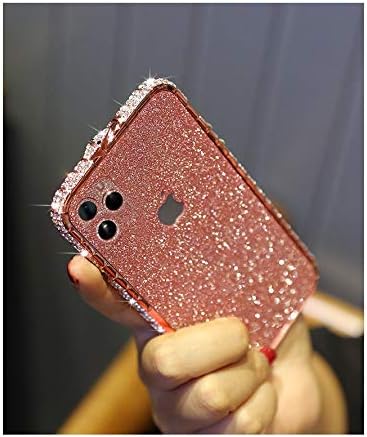 WalkOnCloud iPhone 11 Pro Glitter Bumper Case Luxury Diamond Sparkle Crystal Fashion Pink 5.8 in