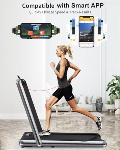 Image of Treadmill Under Desk Walking Pad,2 in 1 Folding Treadmill for Home /Office with Remote Control and APP，Large Screen