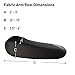 FH Group Flat Cloth Fabric Armrest Cover Semi-Universal Fit, One Pair Black