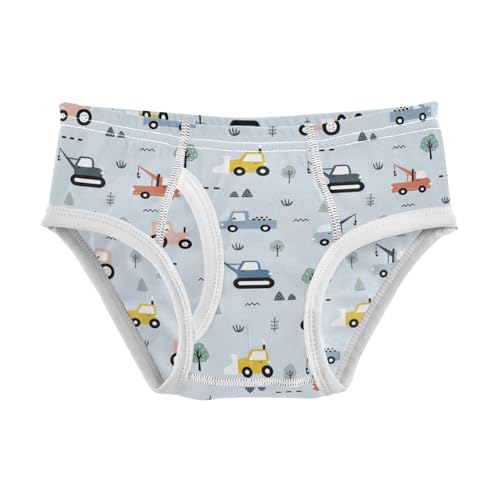 Boys' Exclusive Briefs Toddler Underwear 95% Combed Cotton Boxerbriefs 2T Vehicle Cars and Trucks 16