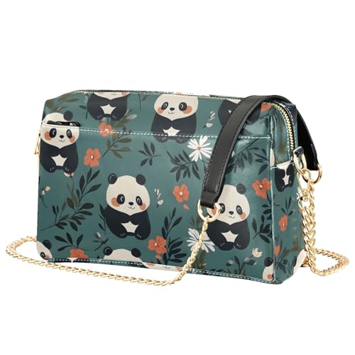 Leather Crossbody Bags Shoulder Purse Cross Body Bag for Women Cute Panda Travel Design Handbag2