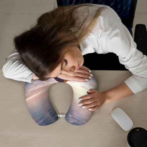 Almohada de espuma viscoelástica para viaje cuello U miniatura 7