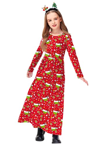 Image of Deerose Girls Maxi Dress Short Sleeve Casual Long Dresses with Pockets 5-14 Years