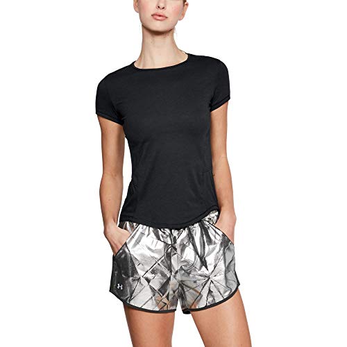Under Armour Women's Swyft Short Sleeve Shirt, Black (001)/Reflective, Large #TOP2