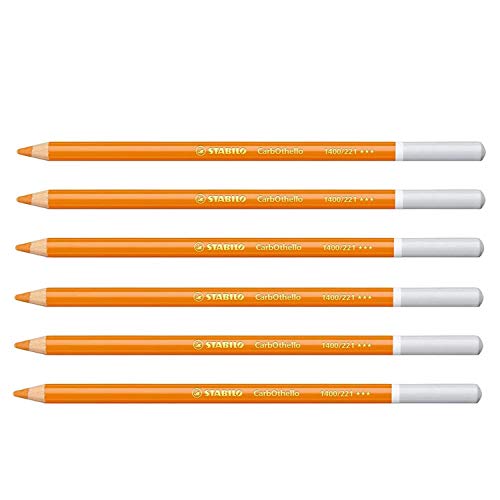 Crayons de couleur fusain pastel STABILO CarbOthello orange clair pour dessin