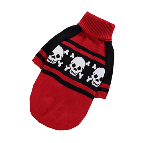 Disfraz para perro Halloween talla XL diseño calavera rojo