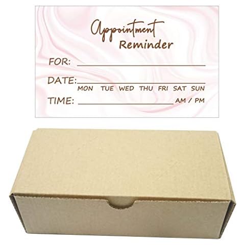 RXBC2011 Appointment Reminder Cards Marble pink and gold Pack of 500 Cover