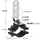 NINGDAKEAI 2 Stück Motorrad-Lichthalterungen, Gabelklemmhalter - Gabelklemmen-Blinker, Halterungen für Motorrad-Scheinwerfer Verstellbare Motorrad-Scheinwerferhalterung (22-32mm)