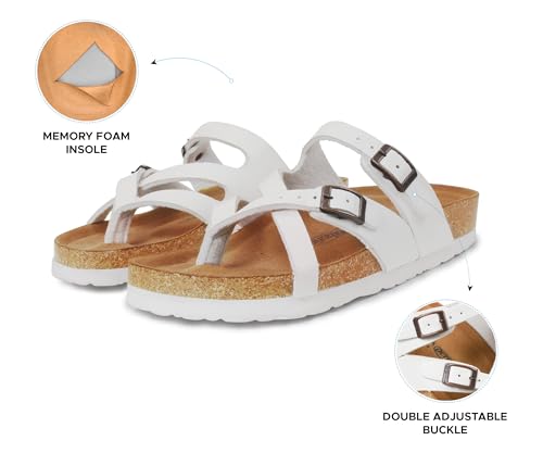 Image of AEROTHOTIC Recovery Slides for Women Cork Footbed Adjustable Straps Sandals