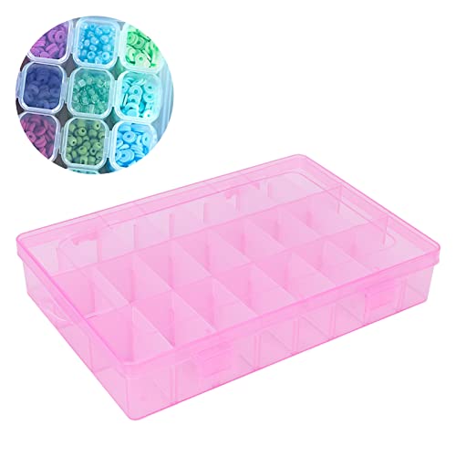 Yosoo YOSOO5XUCZYPB7K211 Nail Art Storage Box, 24 Grid Pink Empty Nail Boxes Nail Tips Nail Art Storage Box Plastic Rhinestones Bead Decoration Organizer Case Diy Handmade Gifts Nail Art Supplies Nail Art Container thumb #7