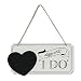 LEORX Wooden Wedding Countdown Chalkboard Sign