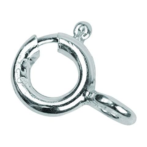 1 x Solid Sterling Silver Bolt Ring Clasp - Open 6mm Necklace Chain Repair Cover