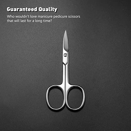 BEZOX Nagelschere - Professionelle Zehennagel und Fingernagel schere Gebogene für harte oder dicke Nägel - Zehennagelschere mit scharfer gebogener Klinge und polierender Edelstahloberfläche