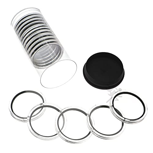 Anillos y tubo almacenamiento para monedas desafío 1.75" miniatura 1