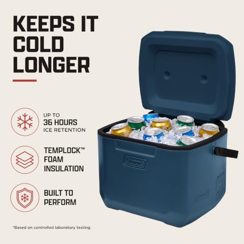 Image of Coleman Chiller 9 /16 /30 /48 /60qt Cooler with Ice Retention, Leak Resistant, Great for Camping, Concerts, Sports, and More