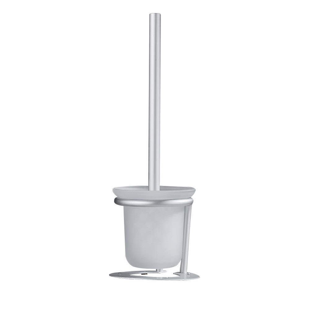 Nff Cepillo Y Soporte para Inodoros, Espacio De Pie Baño De Aluminio Tenedor De Cepillo De Baño 360 ° Fácil De Limpiar Cerdas Suaves Cepillo De Inodoro (Size : Floor-Standing)