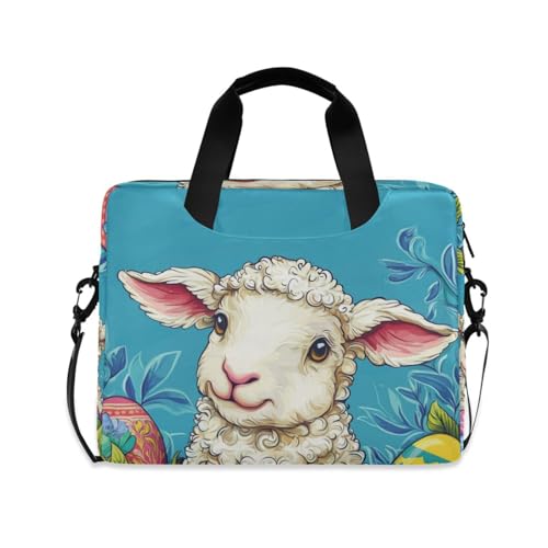 Sac à bandoulière pour ordinateur portable de 15,6 pouces housse agneau de Pâques