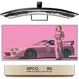 MPCO. Original Large Gaming Desk Mat – 36' x 17' Duraglyde Manga Motors Shinobu-s-Supra Full Desk Mouse Pad for Smooth Precision – Non-Slip, Washable Extra-Large PC Mouse Pad for Gaming Sessions