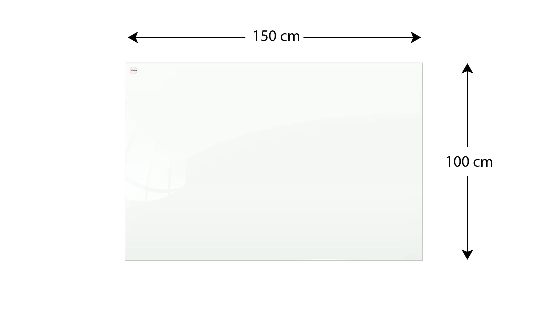 ALLboards Tableau Blanc en Verre CLASSIC WHITE 150x100cm, Tableau Magnétique sans Cadre, Verre Trempé