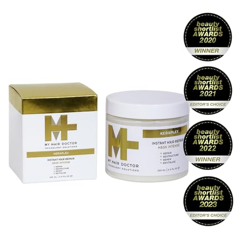 My Hair Doctor Keraplex Instant Hair Repair Mask, 100ml. Deep Conditioning Hair Treatment With Castor Oil, Keratin Hair Mask