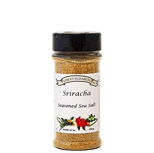 Image of Lesley Elizabeth Sriracha Seasoned Sea Salt - Spicy & Bold Sriracha Flavored Salt for Chicken, Beef, Pork, Seafood & Vegetables | Gourmet All-Purpose Cooking & Grill Seasoning