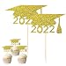 Camlis Selecciones de Aperitivos de Comida de la Clase 2022 - Decoración para Cupcakes para Clase de 2022, púas para Aperitivos de Comida de graduación para Decoraciones de Fiesta,Decoraciones