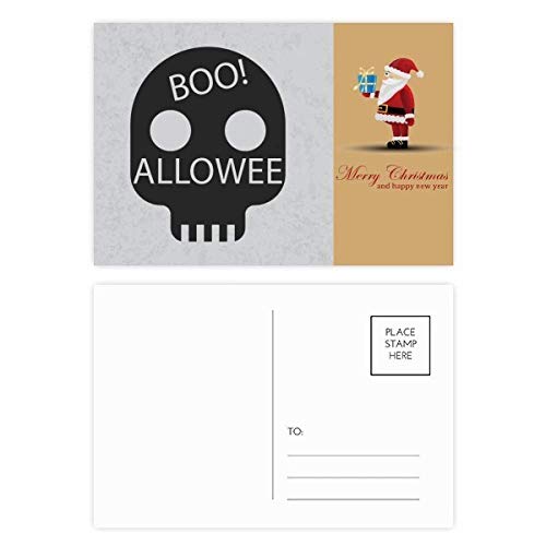 Lot de 20 cartes postales d'Halloween avec motif tête de mort pour invitation