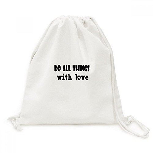 Sac cordon en toile avec motif anglais inspirant pour voyage et shopping