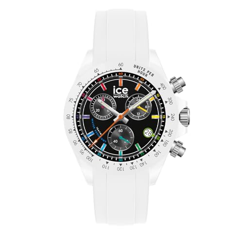 ICE-WATCH - BEWATCH White Chromatic - Montre Blanche pour Homme avec Bracelet en Silicone - 025631 (41mm)