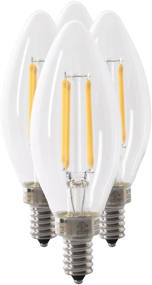 Feit Electric 18514 - BPCTC60927CAFIL/4 Decorative Chandelier Antique Filament LED Light Bulb