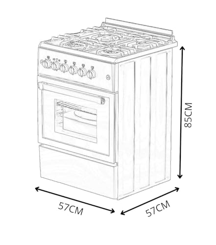 Miniatura 9 de Alpha Cocina De Gas Vulcano Lux-60 Inox. Encendido Automático, Wok, Ventilador Y Temporizador. Alta Gama