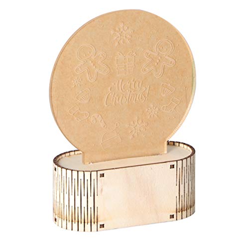 Amosfun luce notturna in legno di natale led 3d