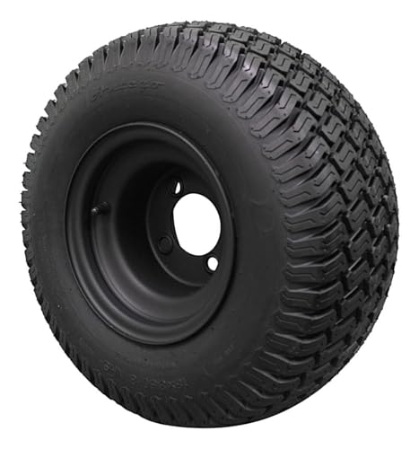 Antego 18x8.50-8 Golf Cart Tire & Wheel, ATW-003 Matte Black, Set of 4