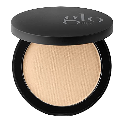 Glo Skin Beauty Mineral Pressed Base Powder Foundation with Talc & Paraben Free Formula, Breathable & Buildable Coverage, Matte Finish, Golden Medium, 0.31 Oz