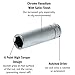 Teng Tools 11MM 1/4 Inch Drive 6 Point Metric Deep Chrome Vanadium Socket | Mechanic Tool | Hand Tool - M140611-C