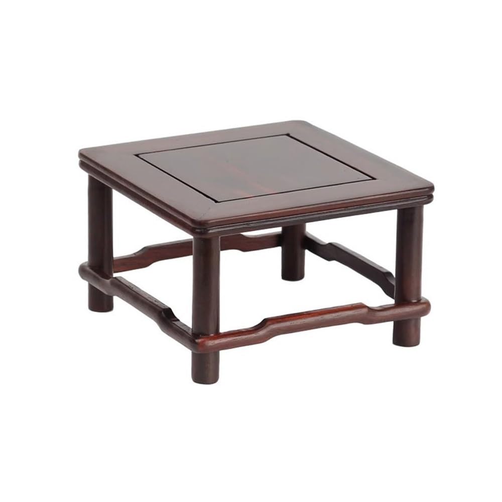 ZENY896V Home Square Planter Display Stand, for Teapot Bonsai Wood Base Home Ornament Decor(Small)