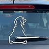 Amazon.com - White Funny Dog Moving Tail Decal Dog Windshield Wiper ...