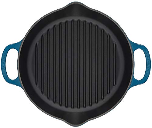Le Creuset Enameled Cast Iron Signature Deep Round Grill, 9.75", Deep Teal #TOP2