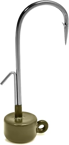 Fishfun 8 cabezas de plantilla de tungsteno Ned Rig con ganchos en diferentes tamaños, cabezas de plantilla de hongo finura