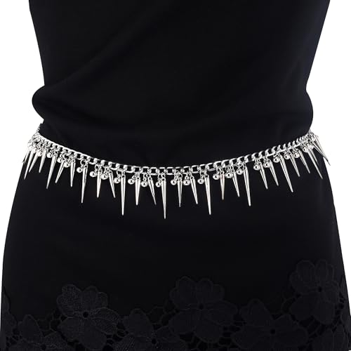 Manfnee Cross Waist Chain Belt Metal Link Belt Chain for Women Gothic, Emo Gunge Accessories2