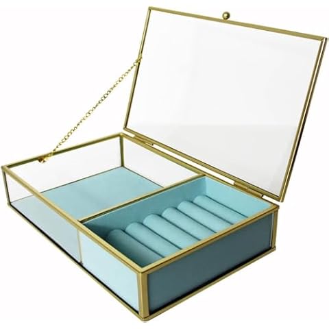 Ylu Yni Elegant Glass Jewellery Box Cover