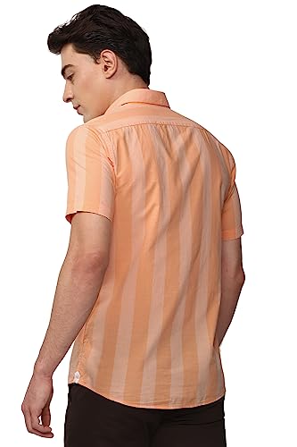 Image of Peter England Men's Casual Premium Summer Half Sleeve Shirt | 100% Cotton