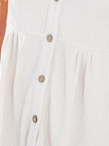 Image of CUPSHE Women Swimsuit Coverup 100% Cotton Ruffle Hem Beach Cover Up Dresses