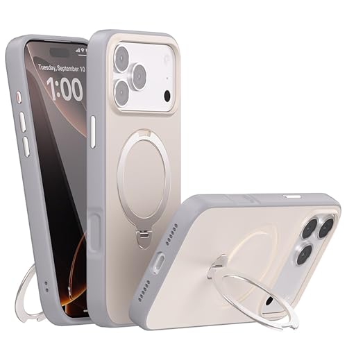 Coque iPhone 17 Pro antichoc grise pour éviter les chutes et charger sans fil