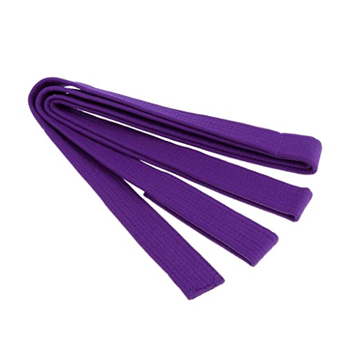 Cinturón de karate de seda para entrenamiento artístico, 110 x 1.5 pulgadas, cinturón de artes marciales para karate MMA, color morado