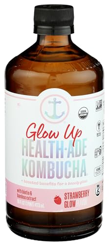 Health Ade, Kombucha Strawberry Glow Organic, 16 Fl Oz