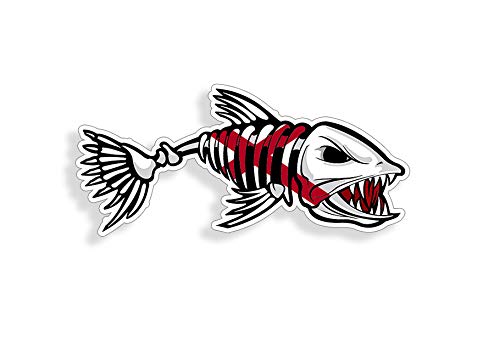 Alabama Bone Fish Sticker - AL State Flag Fishing Decal Vinyl Die Cut Custom Printed Cooler Cup Car Window Graphic